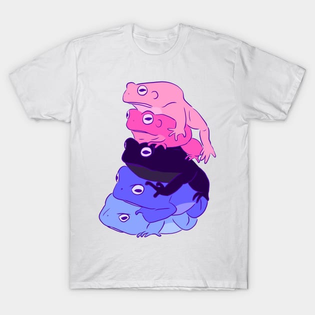 Omnisexual Pride Frog Stack T-Shirt by josierichey